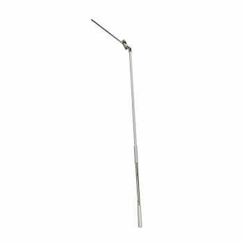 Preview: Storenkurbel komplett mit 45° Inox- Kreuzgelenk, Platte 32x70mm